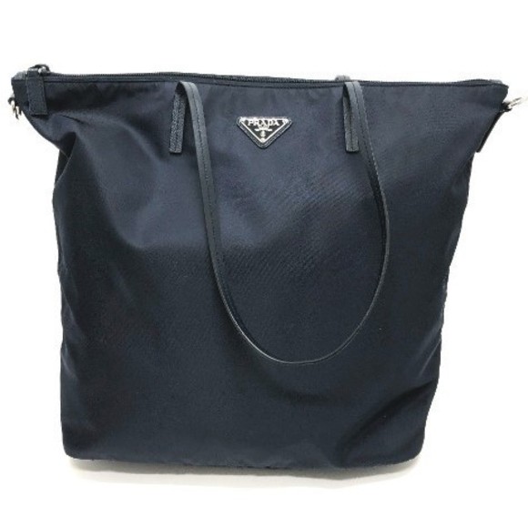 Prada Triangle Tote Bag Crossbody Bag Unisex Navy - Picture 1 of 11